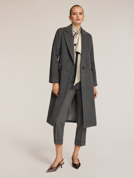 Manteau long en pure laine