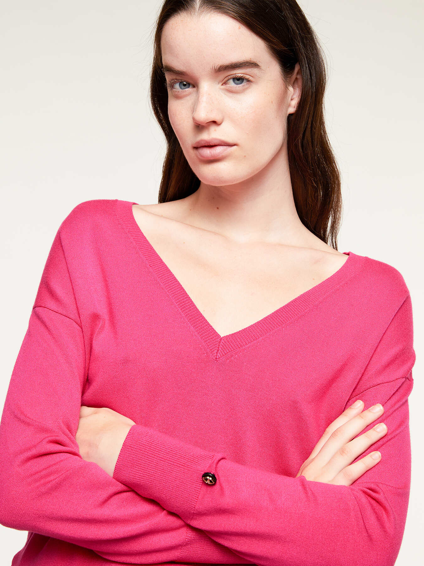 Pull basic à encolure en V image number 2