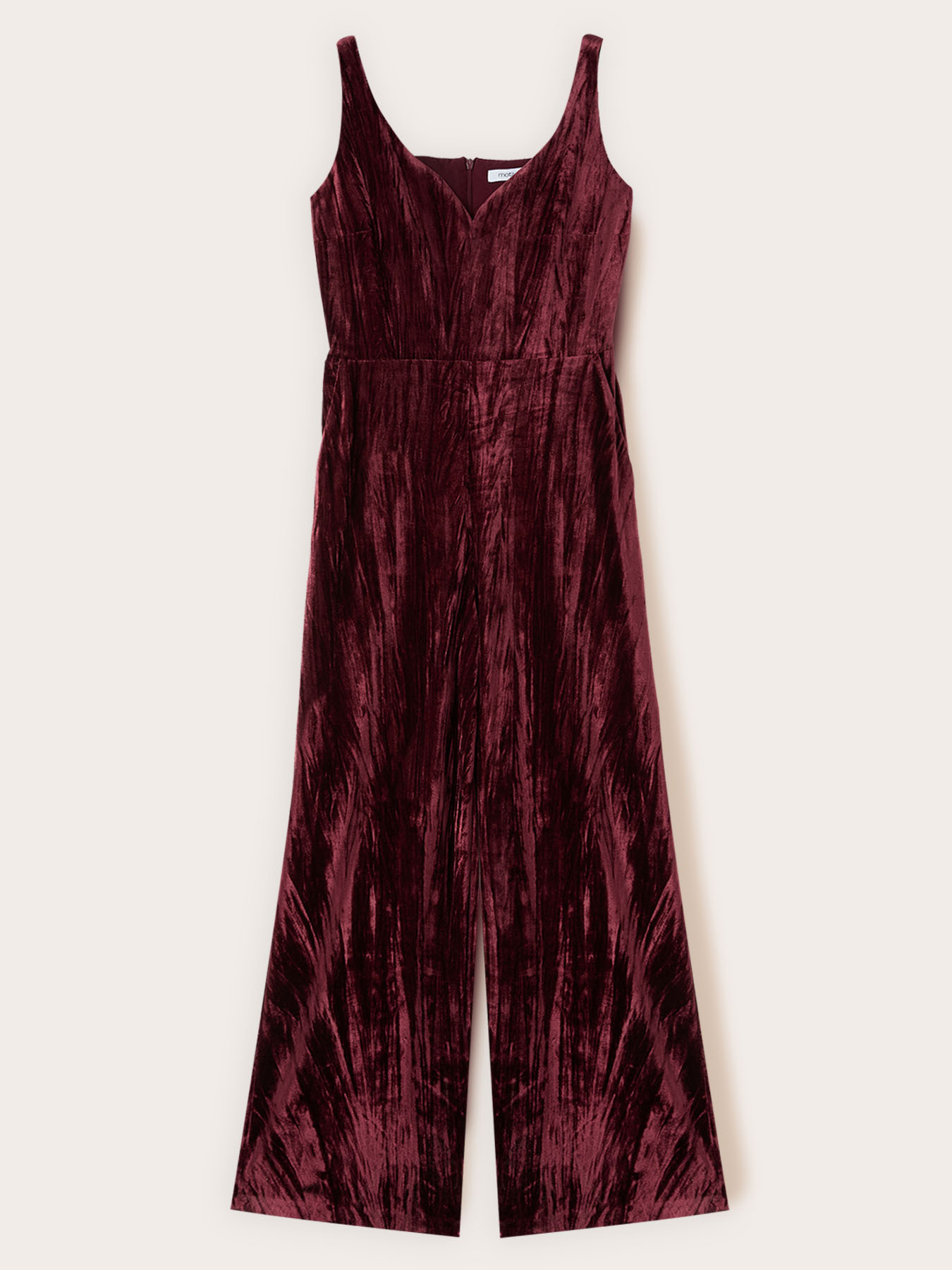 Long velvet jumpsuit image number 4