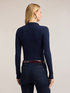 Ribbed viscose polo sweater with cut-out image number 1