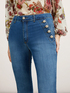 Flared jeans with button feature image number 2