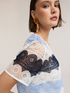 Macram&eacute; lace T-shirt image number 2