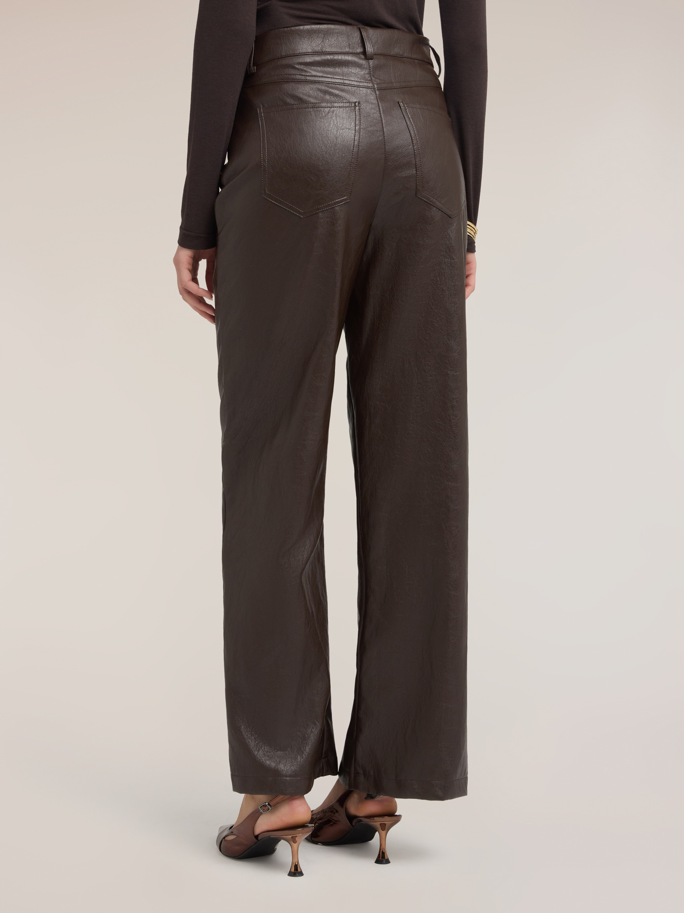 Shiny palazzo pants image number 1
