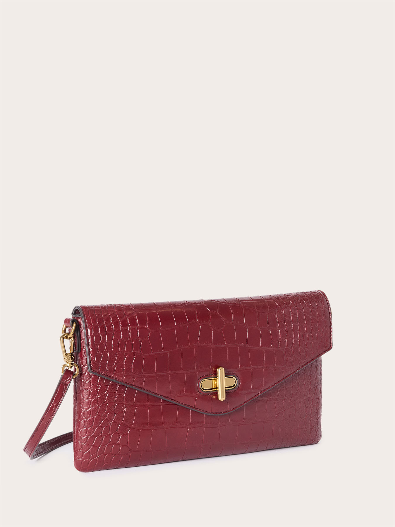 Pochette plate souple effet croco image number 3