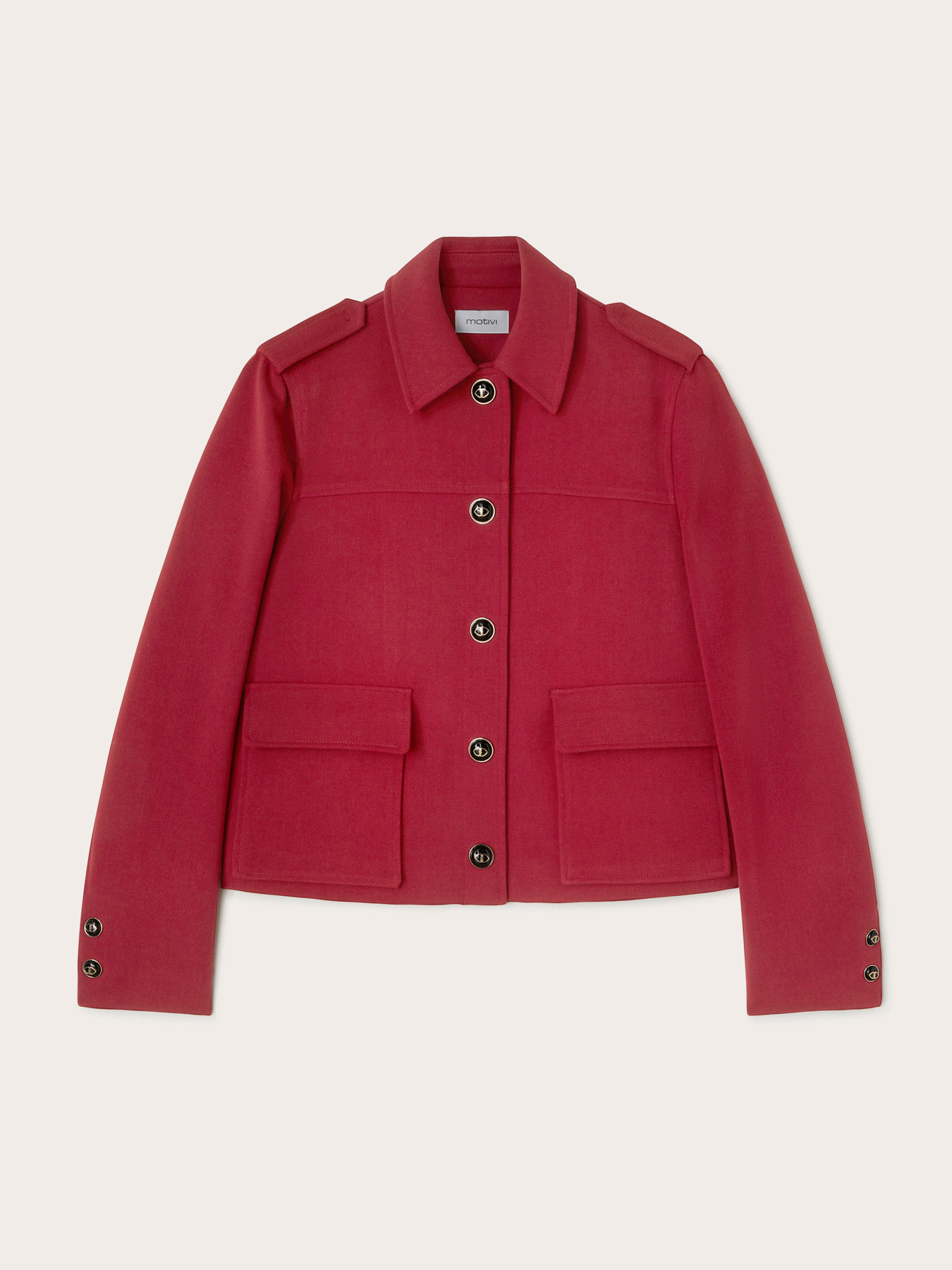 Single-breasted jacket with epaulettes image number 0