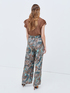 Pantaloni palazzo fantasia cashmere image number 1