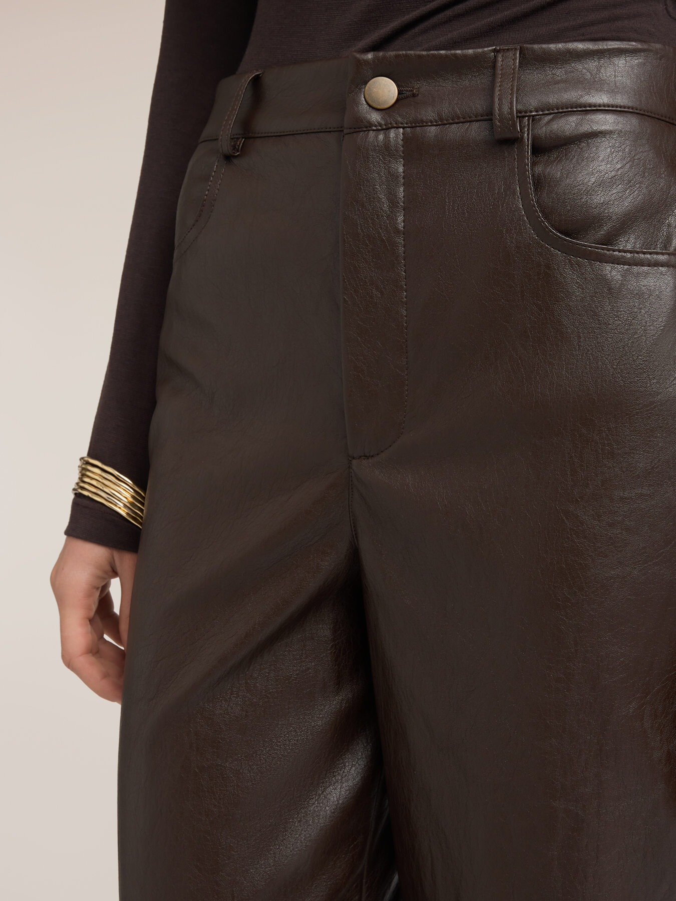 Shiny palazzo pants image number 3