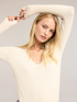 Flachripp-Strickpullover mit V-Ausschnitt image number 3