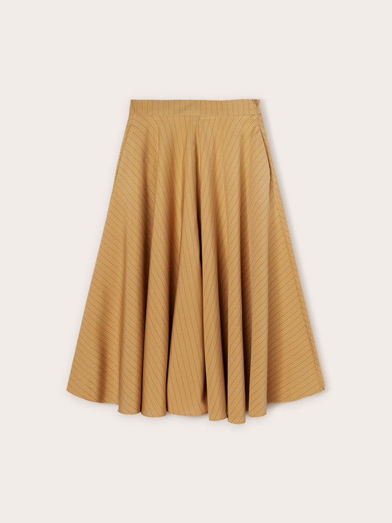 Pinstripe circle skirt