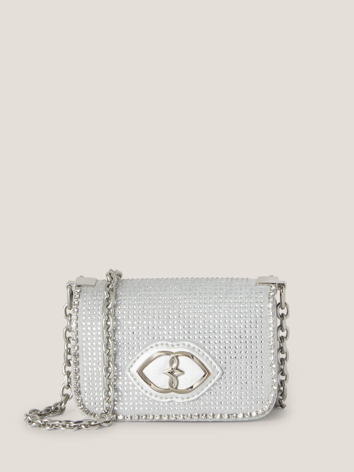 Faux leather Micro Daily Bag with rhinestones image number 0