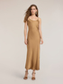 Long satin dress with thin straps image number 3
