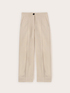 Pantaloni cropped din crep image number 4