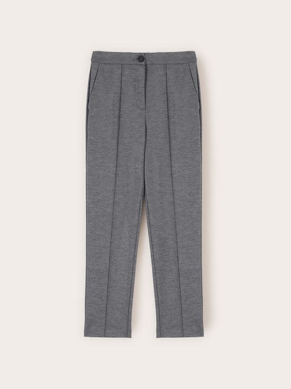 Jersey trousers in wool blend