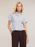 Musselin-Hemd mit Lurex-Streifen image number 0