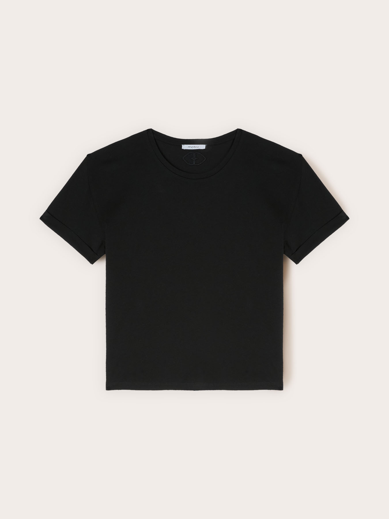 Boxy-T-Shirt mit gesticktem Logo image number 3