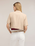 Cropped unstructured mixed linen jacket image number 1