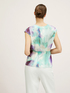 Abstract patterned satin blouse image number 1