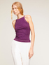 Top in maglia lurex a coste image number 0