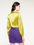 Solid colour satin shirt image number 1