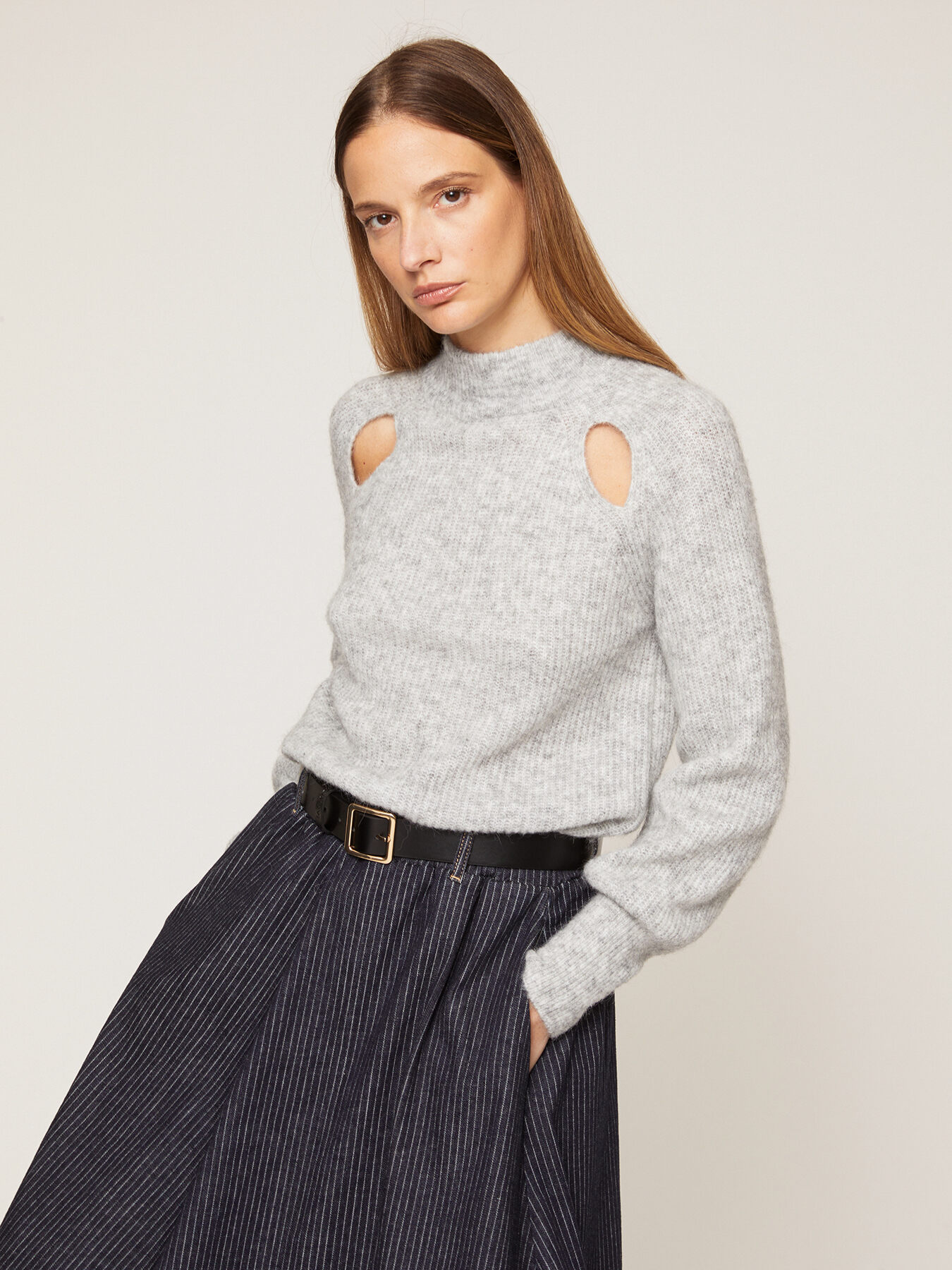Turtleneck sweater with cut-out feature image number 0