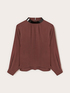 Fluid blouse with embroidered collar image number 4