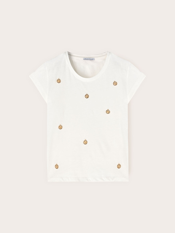 T-shirt en coton avec charms