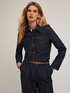 Short denim-effect jacket image number 0