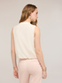 Mixed lyocell top with knit edges image number 1
