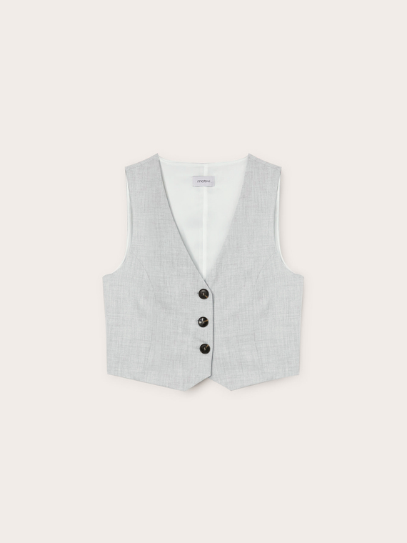 Short waistcoat with three buttons