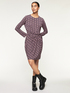 Short dress with chain pattern draping image number 1