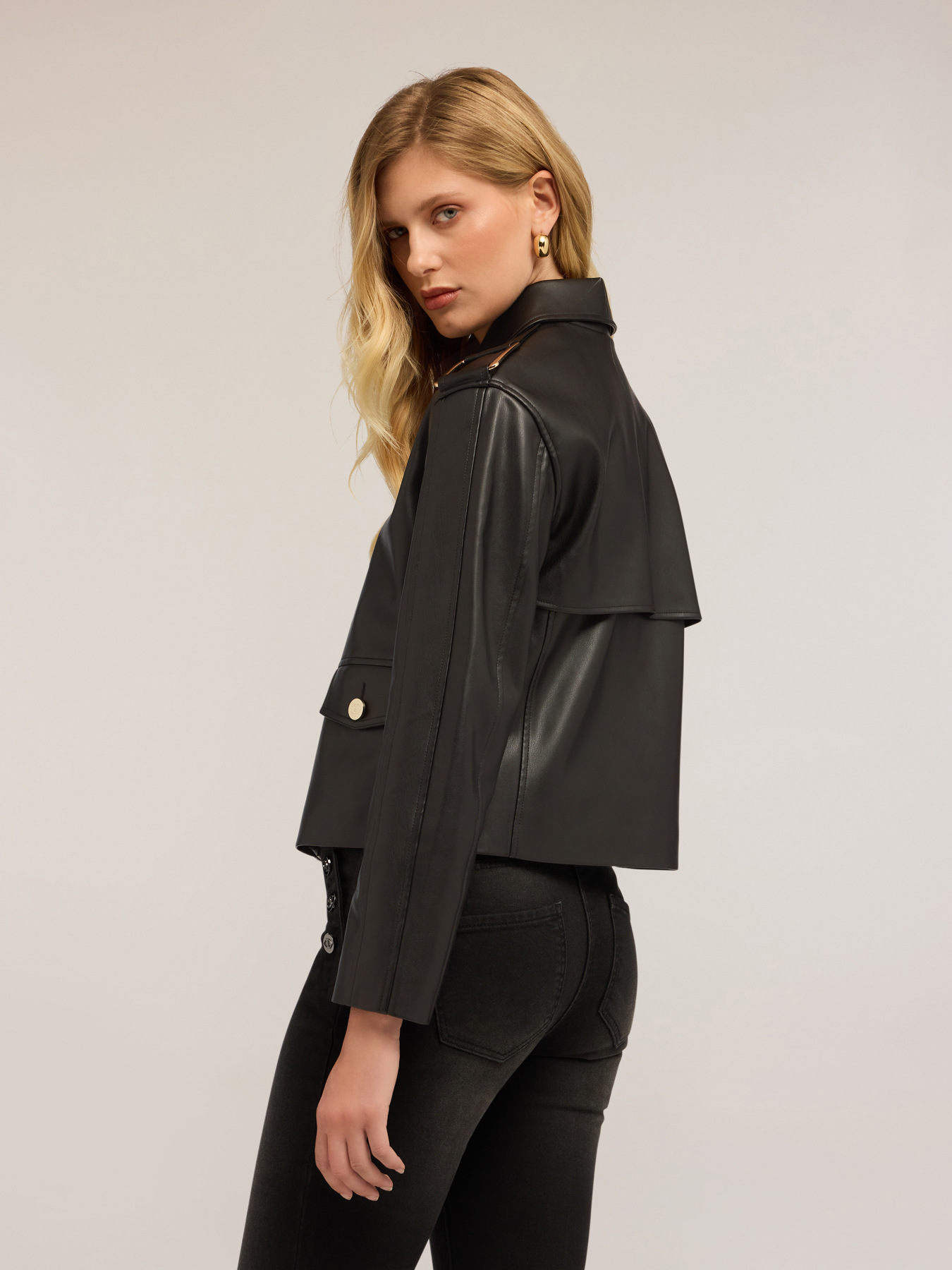 Jachetă cu catarame pe umeri image number 1