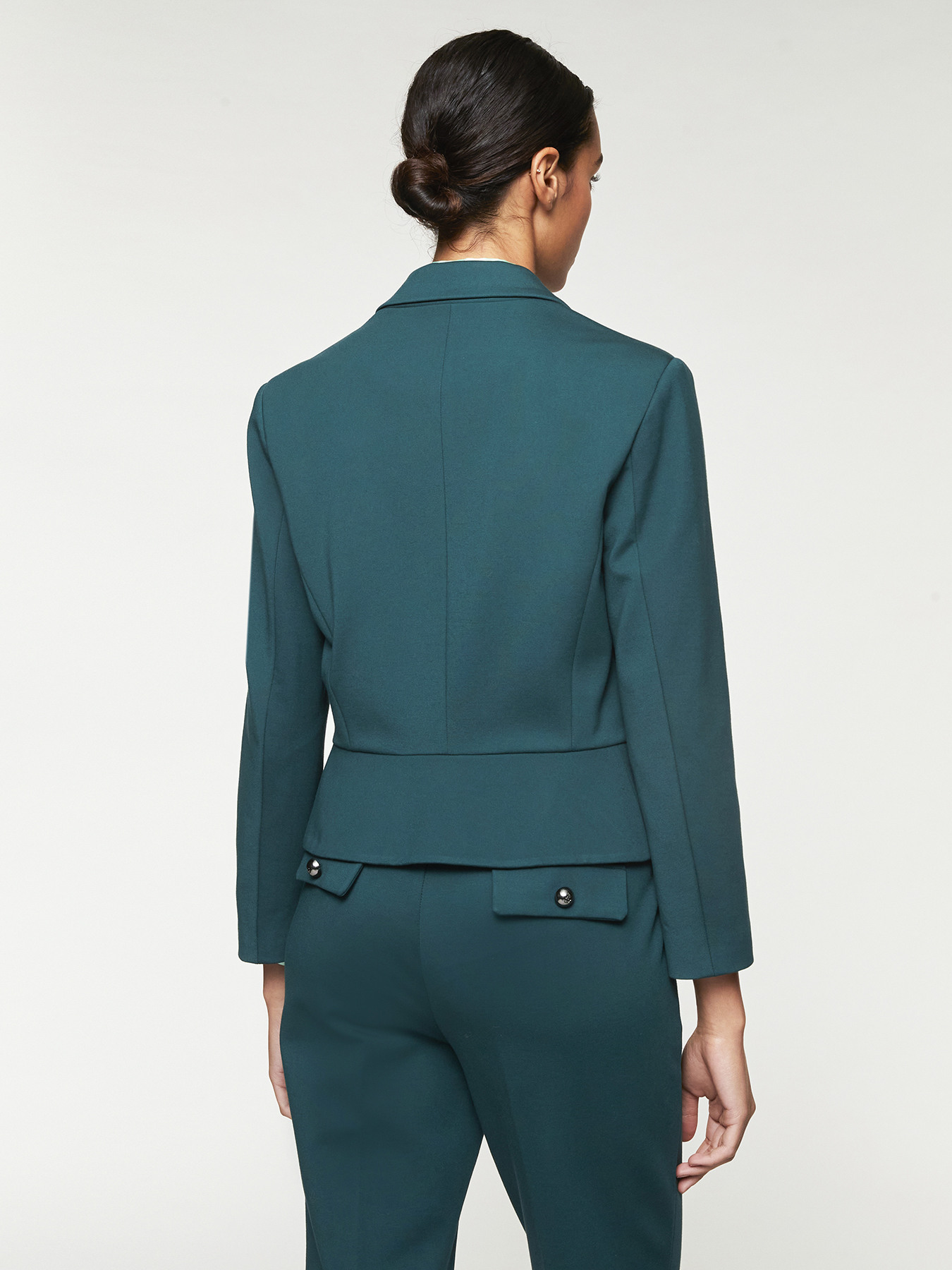 Blazer corta in punto milano image number 1