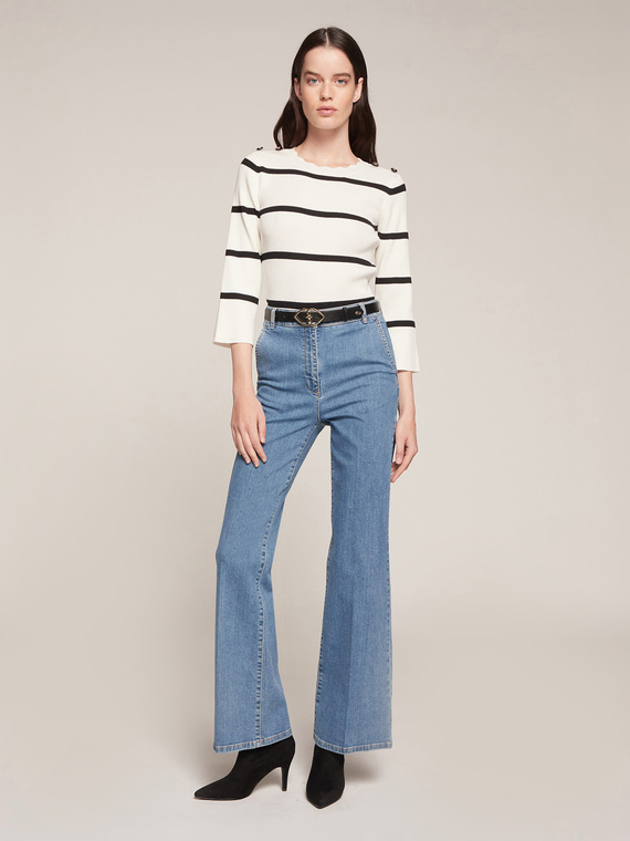 Motivi Jeans gamba larga Donna Blu