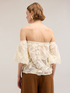 Blouse &eacute;paules nues en dentelle travaill&eacute;e image number 1