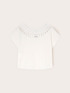 Jersey t-shirt with lace effect detailing image number 4