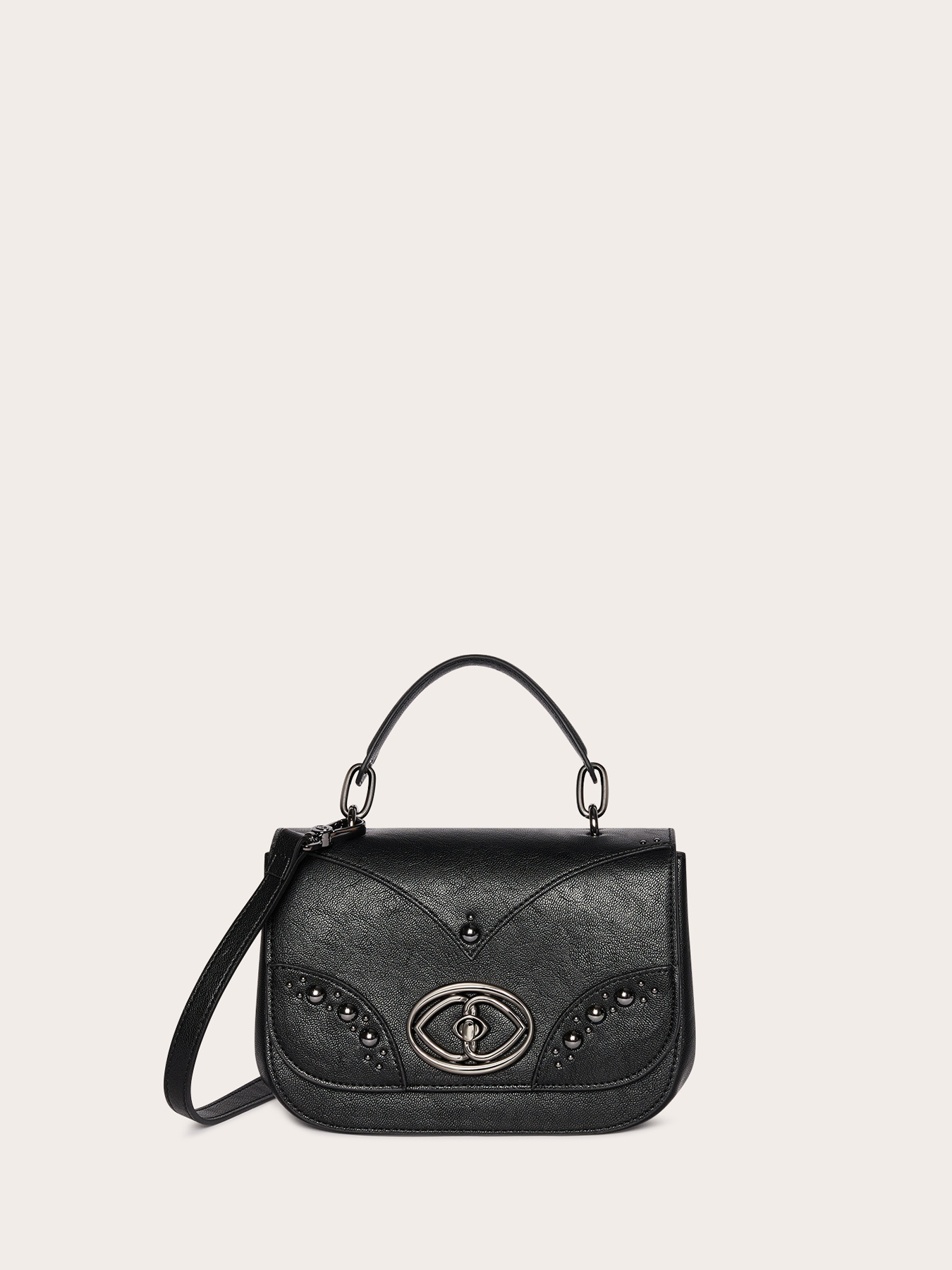Shoulder bag with metal studs image number 1