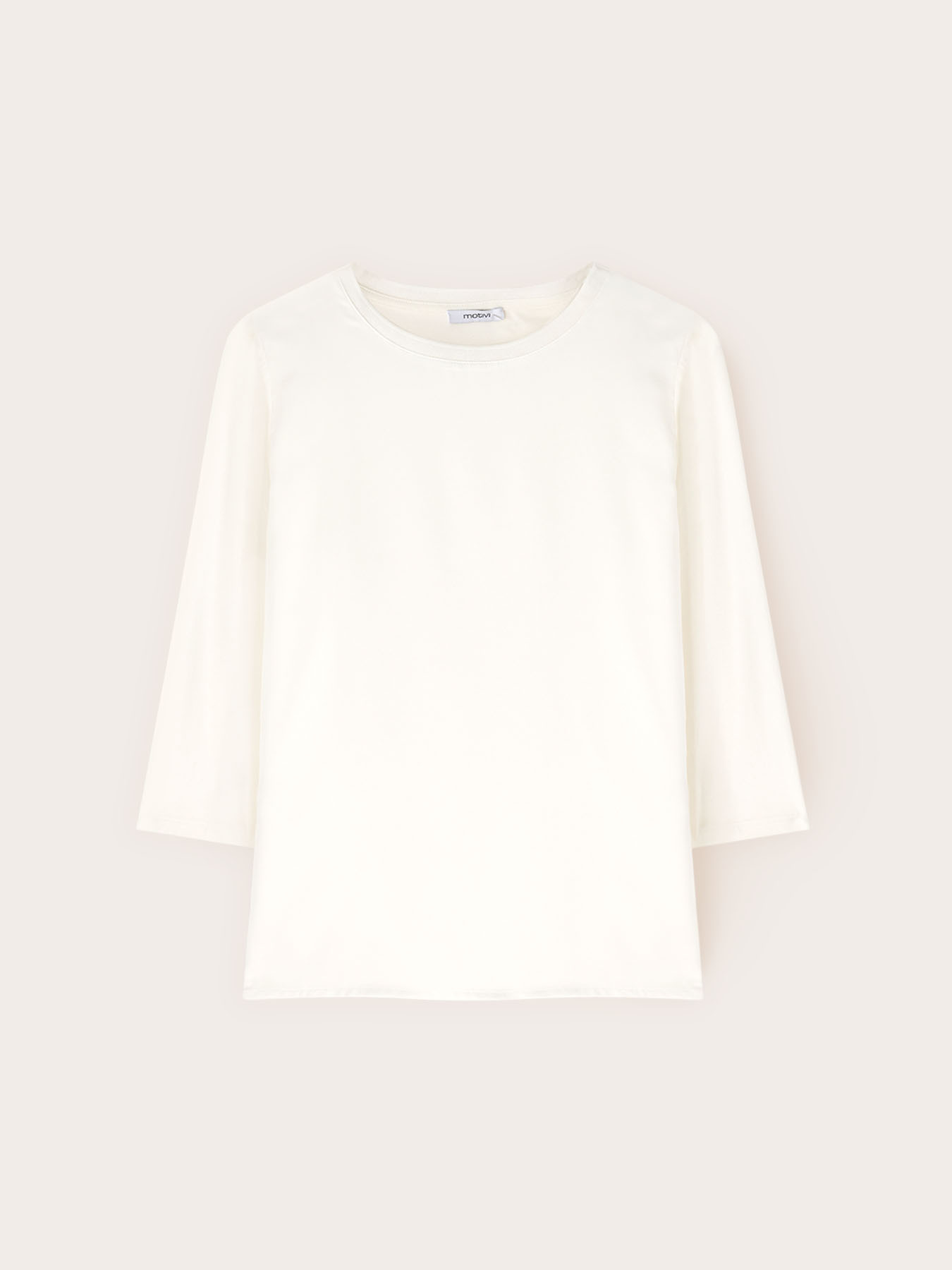 Two-tone T-shirt with three-quarter sleeves image number 3