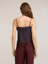 Top de encaje con camisola interior y dobladillo festoneado image number 1