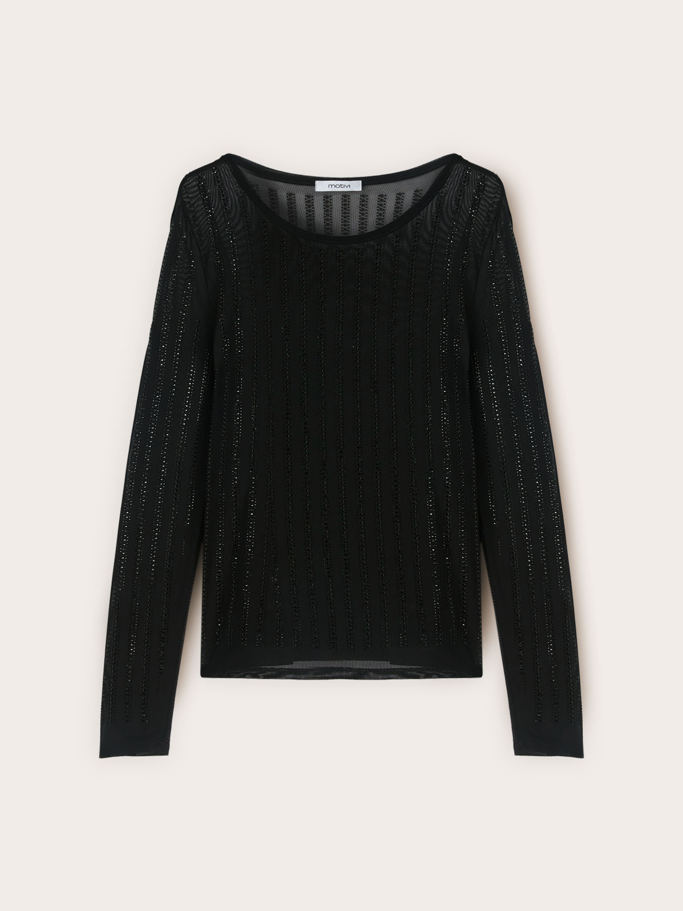 Camiseta de tul con strass image number 5