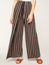 Striped sarong style trousers image number 0