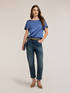 Satin blouse with petal sleeves image number 2