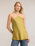 Top in raso con scollo halter image number 0