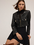 Cropped jacket in coated fabric image number 3