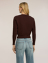 Horizontal ribbed knit cardigan image number 1