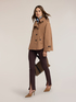 Double-breasted short cotton blend trench coat image number 2