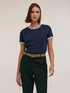 T-shirt con bordi in maglia image number 2