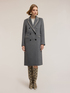 Double-breasted coat in wool blend with decorations image number 2