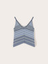 Striped lurex blend knit top image number 4