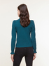 Crew-neck sweater with puff sleeves image number 1