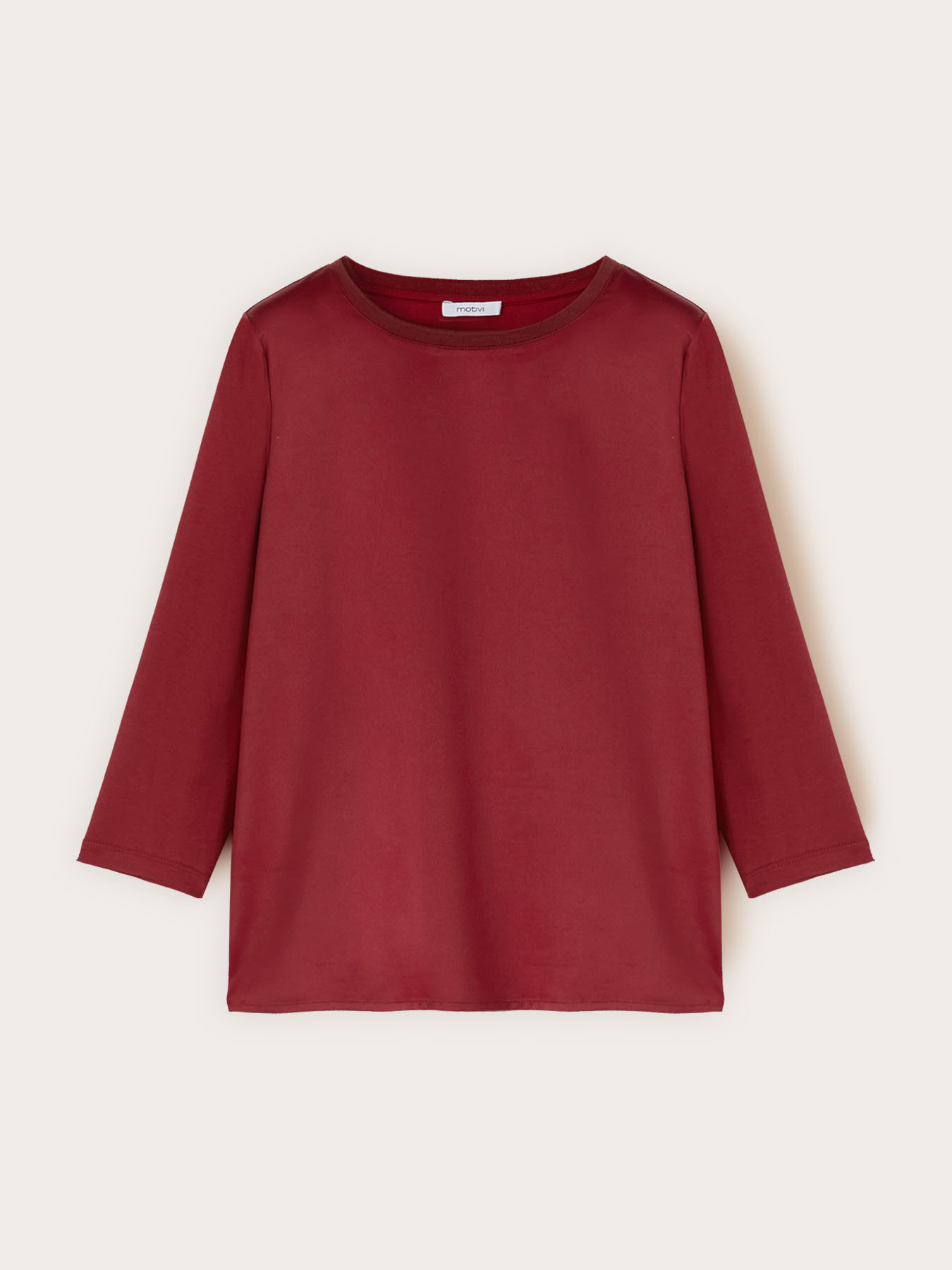 Tricou basic din două materiale image number 3